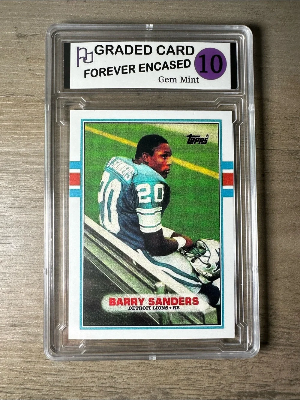 Barry Sanders Rookie Gem Mint 10 1989 Topps #83T Novelty Football Card